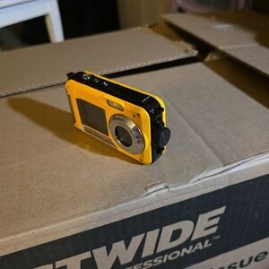Yellow Digital CameraUnderwater Camera FHD 2.7K 48 MP Waterproof Digital Camera